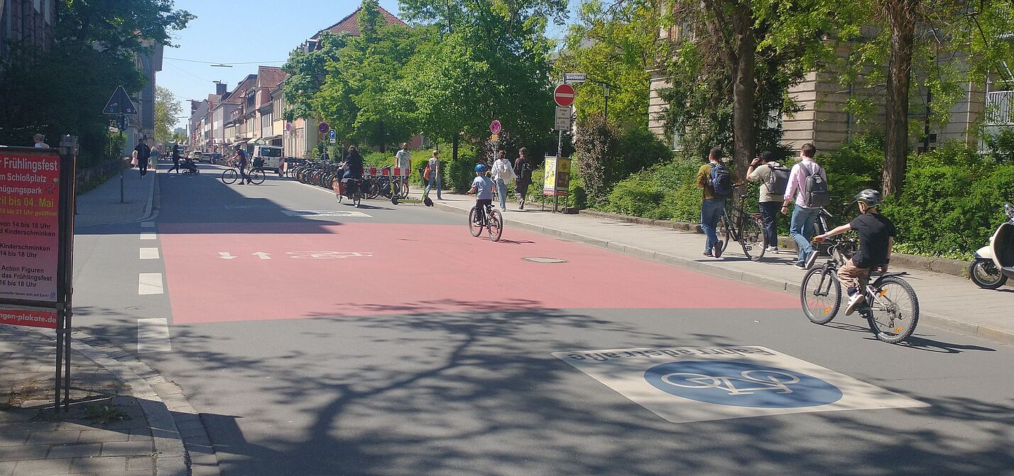 Fahrradstraße/Universitätsstraße Radweg Erlangen